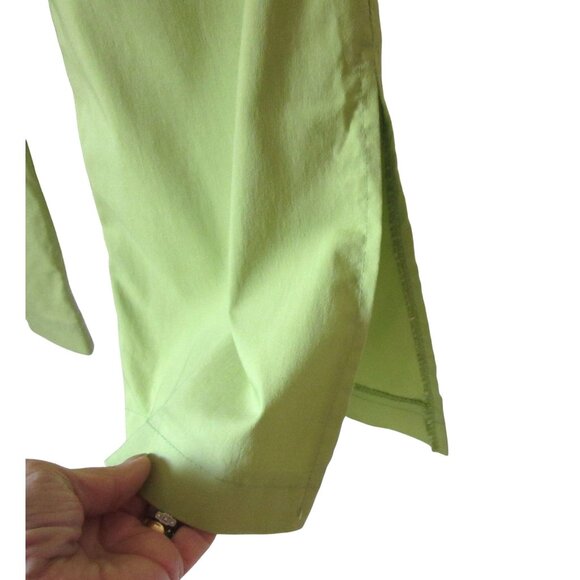 Vintage Cache Viscose Blend Lime Green Flared Pants, France SZ S - Picture 3 of 7